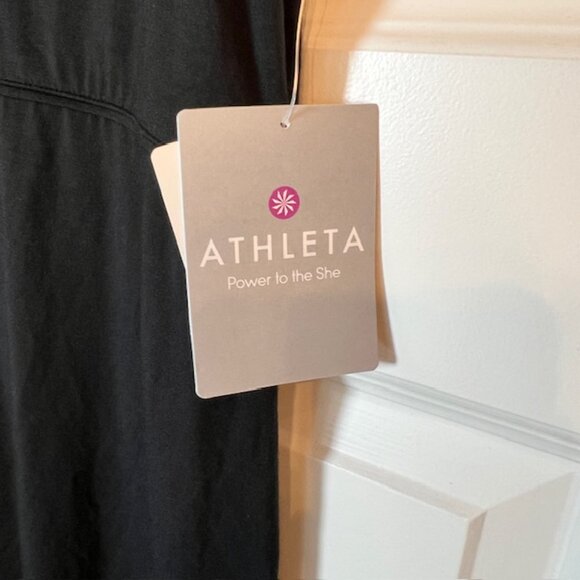 Athleta Santorini Black Sleeveless Modal V-Neck Dress L NWT - Picture 5 of 7